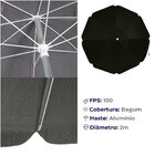 Guarda Sol Premium 2,4m Bagum Alumínio Reforçado Jardim Pisci