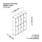 Guarda Volume Roupeiro 8 Portas Aço Grp 504/8 Pandin Móveis C