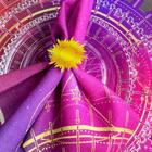 Guardanapo Astros Pink - Linho Misto A Laser