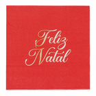 Guardanapo de Natal em Papel Feliz Natal 33cm Cromus