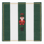 Guardanapo de Natal em Papel Listra Verde 33cm Cromus