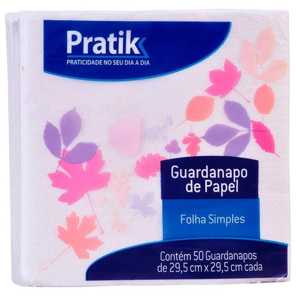 Guardanapo De Papel Pratik 29,5 X 29,5cm 50 Folhas Embalagem