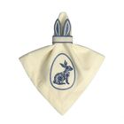 Guardanapo De Pascoa C/ Bordado Azul 533096 40x40 C/ 2unid