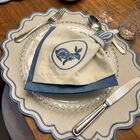 Guardanapo De Pascoa C/ Bordado Azul 533096 40x40 C/ 2unid