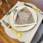 Guardanapo De Pascoa C/ Bordado Marrom 533095 40x40 C/ 2unid