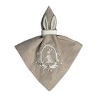 Guardanapo De Pascoa C/ Bordado Marrom 533095 40x40 C/ 2unid