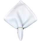 Guardanapo De Tecido Oxford Branco 40cmx40cm Com Anel - 4 Unds