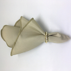 Guardanapo De Tecido Oxford Overloque Areia 40cmx40cm - 4 Unds