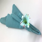 Guardanapo De Tecido Oxford Overloque Azul Turquesa 40cmx40cm