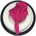 Guardanapo De Tecido Oxford Overloque Pink 40cmx40cm - 4 Unds