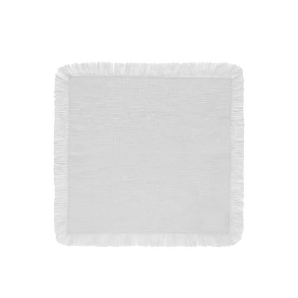 Guardanapo Em Algodão Copa Cia Coloratta Franja 40x40cm Branco