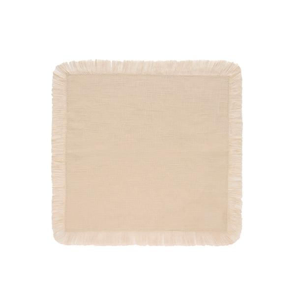 Guardanapo Em Algodão Copa Cia Coloratta Franja 40x40cm Natur