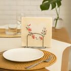 Guardanapo Estampado Coração Floral Bege Luxo 20 Folhas 33cm