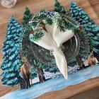 Guardanapo Guirlanda - Linho Misto Cortado A Laser - Natal