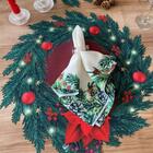 Guardanapo Guirlanda - Linho Misto Cortado A Laser - Natal