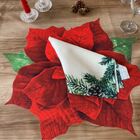 Guardanapo Guirlanda - Linho Misto Cortado A Laser - Natal