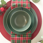 Guardanapo Home 4 Pcs Xadrez Natalino 40x40