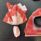 Guardanapo Leque Vermelho Dragão 2 - Linho Misto - Japonês