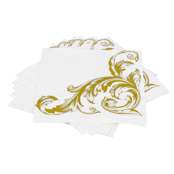 Guardanapo Quadrado Feliz Natal Papel Vermelho Bege e Verde 32,5x32,5cm 1 Peça Cromus