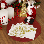 Guardanapo Quadrado Feliz Natal Papel Vermelho Bege e Verde 32,5x32,5cm 1 Peça Cromus