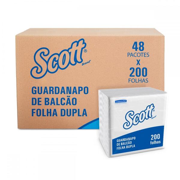 Guardanapo Scott Balcão 200 Folhas - Caixa Com 48 Pacotes