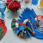 Guardanapo Soraia - Linho Misto - Fauna - Arara Vermelha