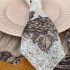 Guardanapo - Tecido Linho Misto, Corte - Adega, Vinho, Uvas