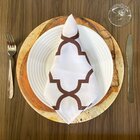 Guardanapo Tecido Oxford Marroquina Marrom 45x45cm