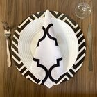 Guardanapo Tecido Oxford Marroquina Preto 45x45cm