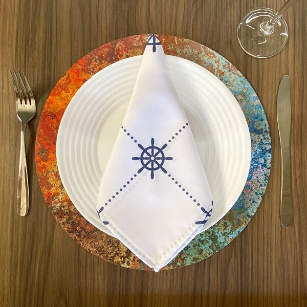 Guardanapo Tecido Oxford Náutico Timão 45x45cm