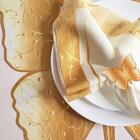 Guardanapo Volare - Linho Misto A Laser - Borboleta Dourada