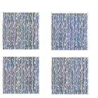 Guardanapos 4 Unid Listras  Marinho 40x40 100% Algodao