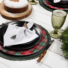 Guardanapos De Tecido Natalino Christmas Árvore De Natal Mesa