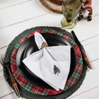 Guardanapos De Tecido Natalino Christmas Árvore De Natal Mesa