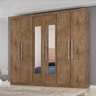 Guardaroupa Casal Com Espelho 6 Portas 4 Gavetas Baunilha