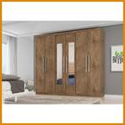 Guardaroupa Casal Com Espelho 6 Portas 4 Gavetas Baunilha