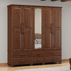 Guardaroupa Decorativo Henry Madeira Bipartido 5 Portas Com E