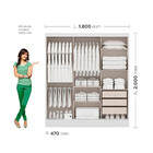 Guardaroupa Roupeiro Maxel Viena 3 Portas De Correr Com Espel