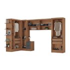 Guardo Roupa Modulado 10 Portas 6 Gavetas 7 Peças  Nogal/graf