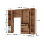 Guardo Roupa Modulado 6 Portas 4 Gavetas 4 Peças  Nogal/branco