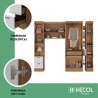 Guardo Roupa Modulado 6 Portas 4 Gavetas 4 Peças  Nogal/branco