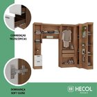 Guardo Roupa Modulado 7 Portas 4 Gavetas 5 Peças  Nogal/branco