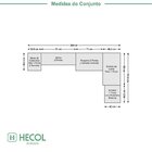 Guardo Roupa Modulado 7 Portas 4 Gavetas 5 Peças  Nogal/branco