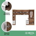 Guardo Roupa Modulado 7 Portas 6 Gavetas 5 Peças  Nogal/branco