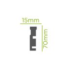 Guarnição De Poliestireno 7cmx15mm Frisado 2,25metro Linear -