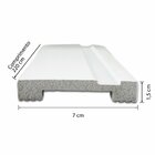 Guarnição De Poliestireno Frisado 7cmx1,5cmx220cm Branco