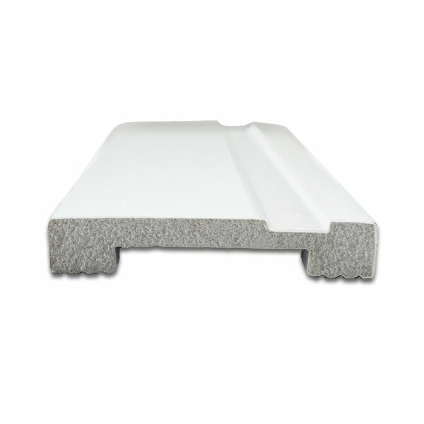 Guarnição De Poliestireno Frisado 7cmx1,5cmx220cm Branco