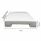 Guarnição De Poliestireno Liso 7cmx1,5cmx220cm Branco