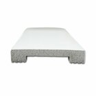 Guarnição De Poliestireno Liso 7cmx1,5cmx220cm Branco