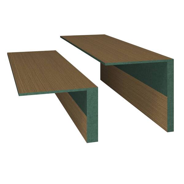 Guarnição Moccaccino 1 Lado Cabeceira de 10cm Lateral de 7cm e 2,10 de Altura Concrem Wood